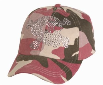 Pink camouflage cap