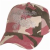 Pink camouflage cap