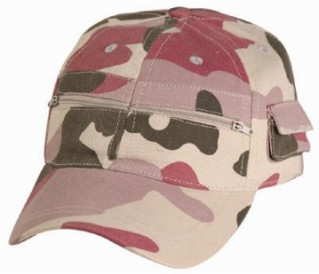 Pink camouflage cap