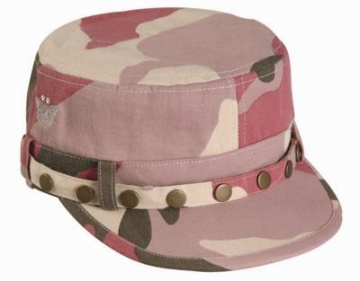 Pink camouflage cap